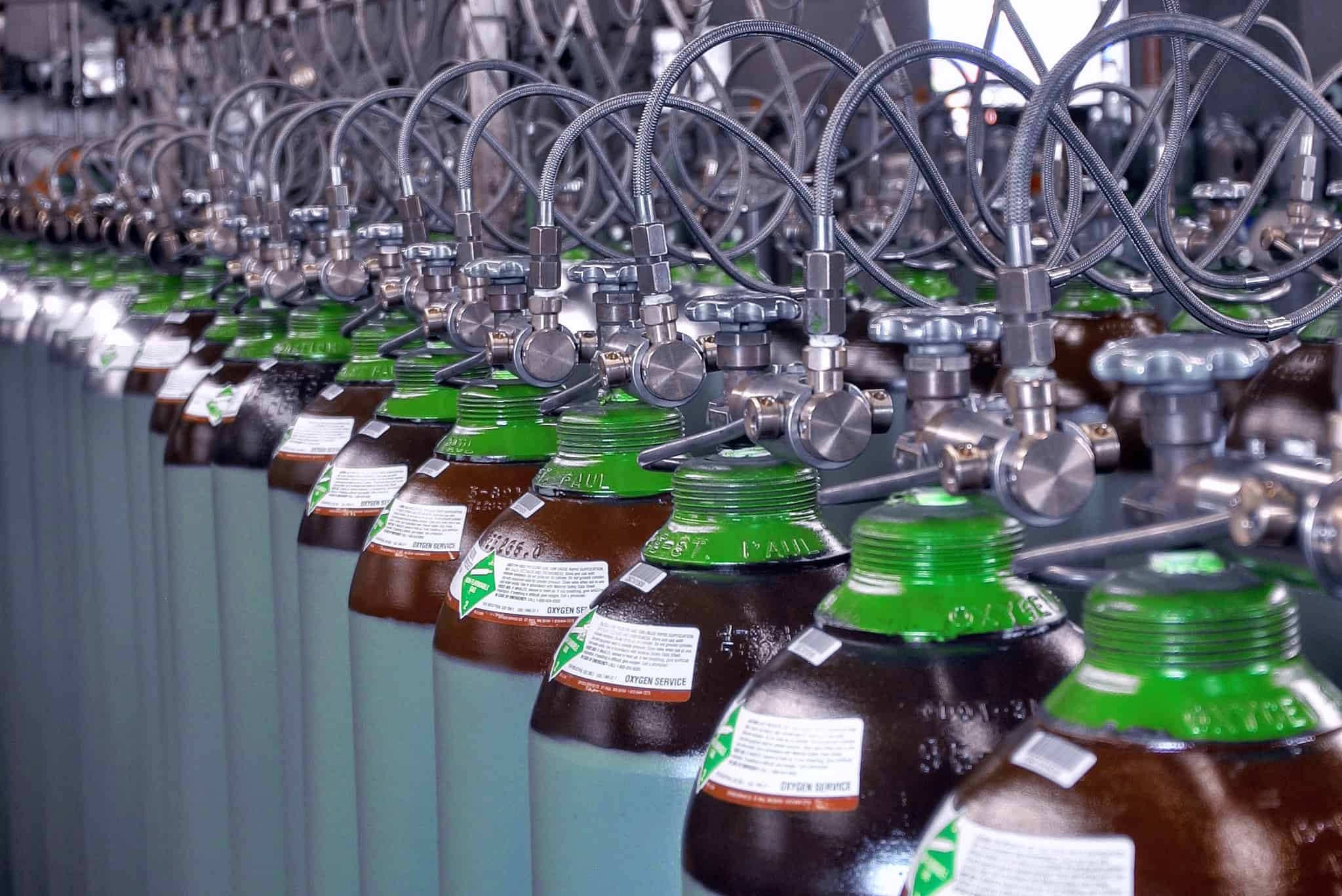 close up of gas canisters