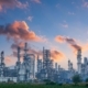 Petrochemical industry with Twilight sky