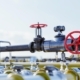 Gas pipes with valves