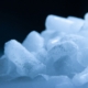 Close up view of dry ice nuggets