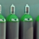 gas cylinders, green and grey