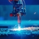 Closeup of welding robot
