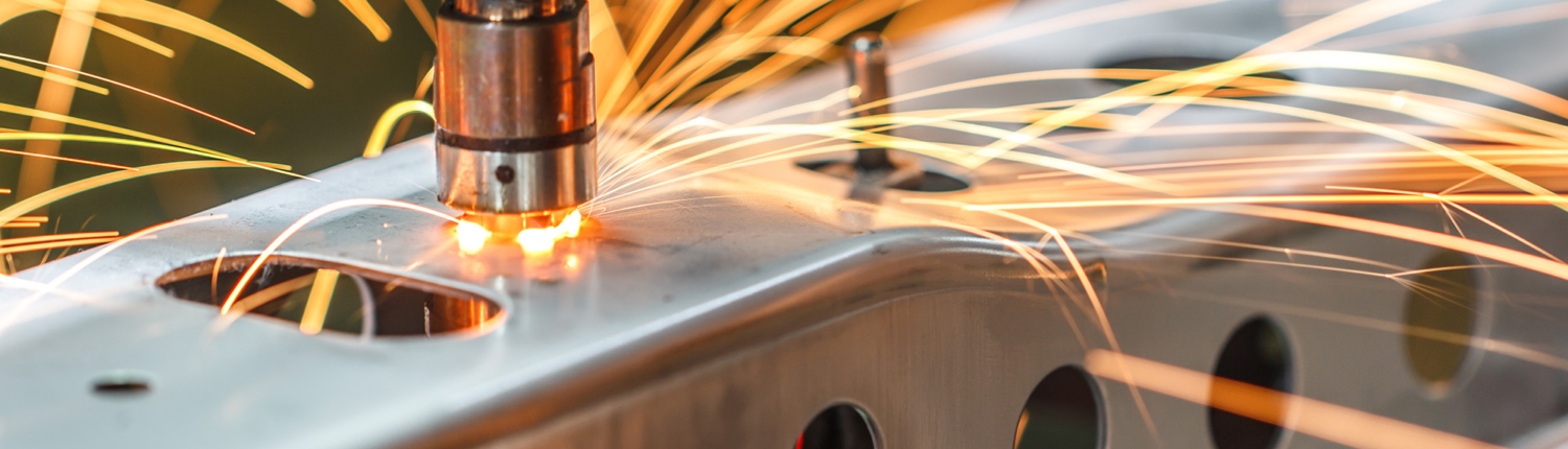 Close up of metal being welded