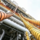 Hose line installed in oil and gas process and purge nitrogen gas